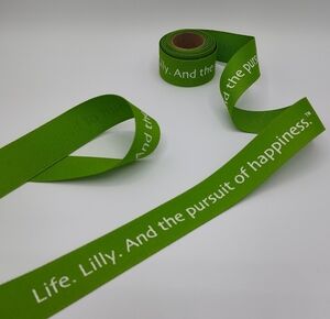 Lilly Pulitzer Ribbon Two (2) Yards Green Grosgrain Life Lilly Gift Wrap Bow
